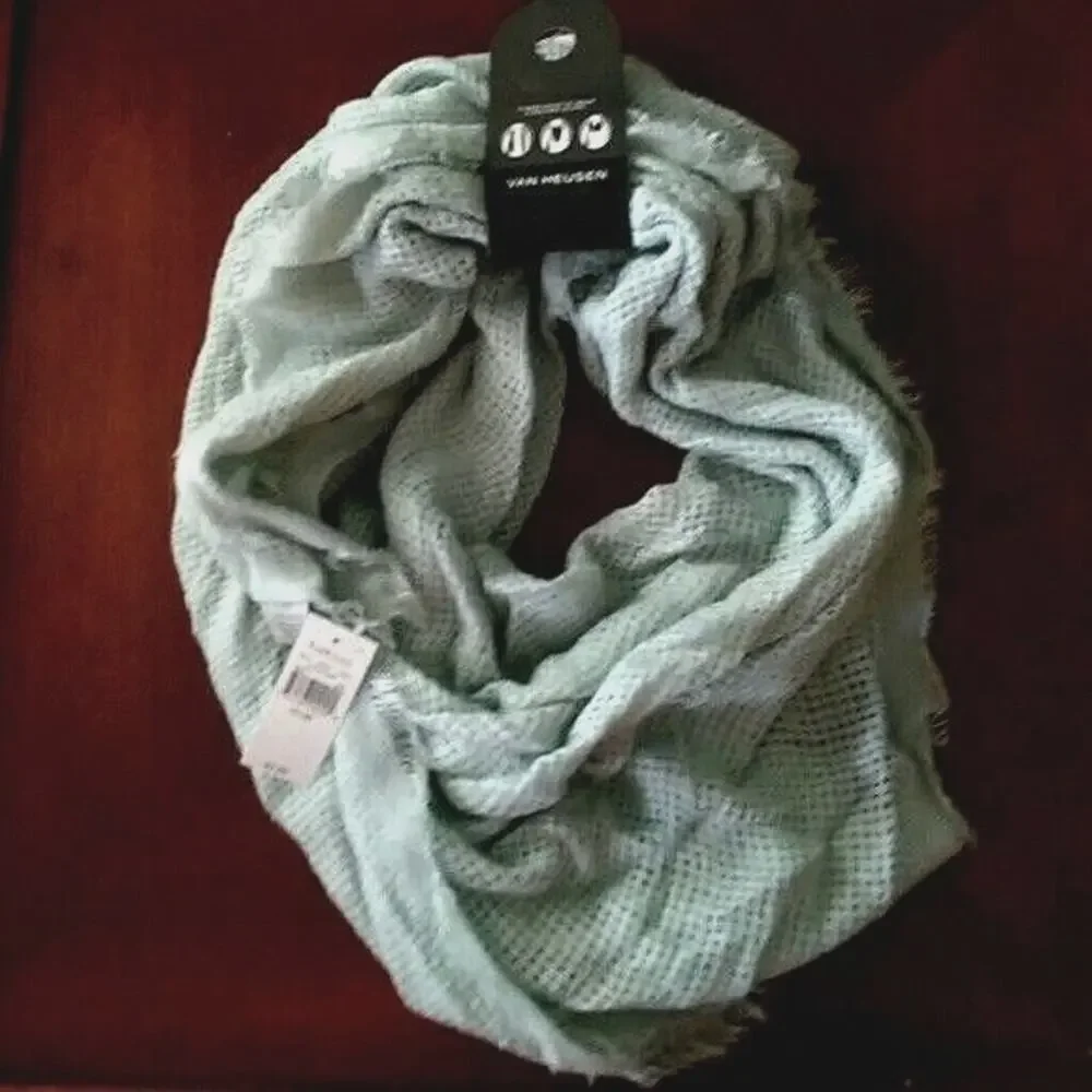 Van Heusen Light Green Square Scarf - New